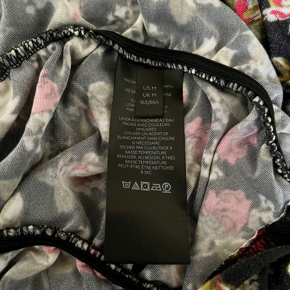 Urban Outfitters Green Floral Cinched V-Neck Mini Dress | Size M - Picture 5 of 5